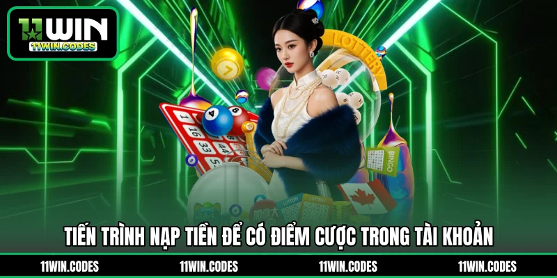 Tiến trình nạp tiền để có điểm cược trong tài khoản